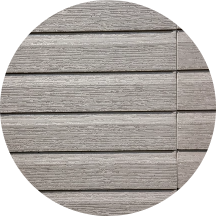 Circular image of vinyl siding